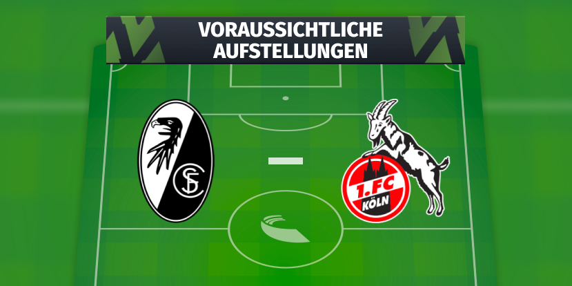 SC Freiburg – 1. FC Köln: Die voraussichtlichen Aufstellungen